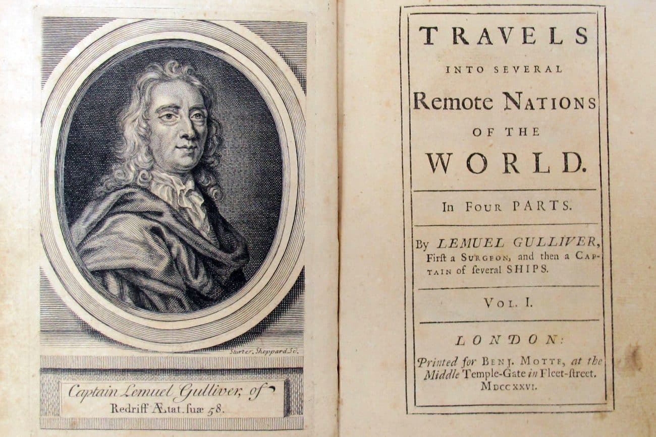 The first edition of Gulliver's Travels claimed that Lemuel Gulliver was its author, and contained a fictitious portrait of Lemuel Gulliver.