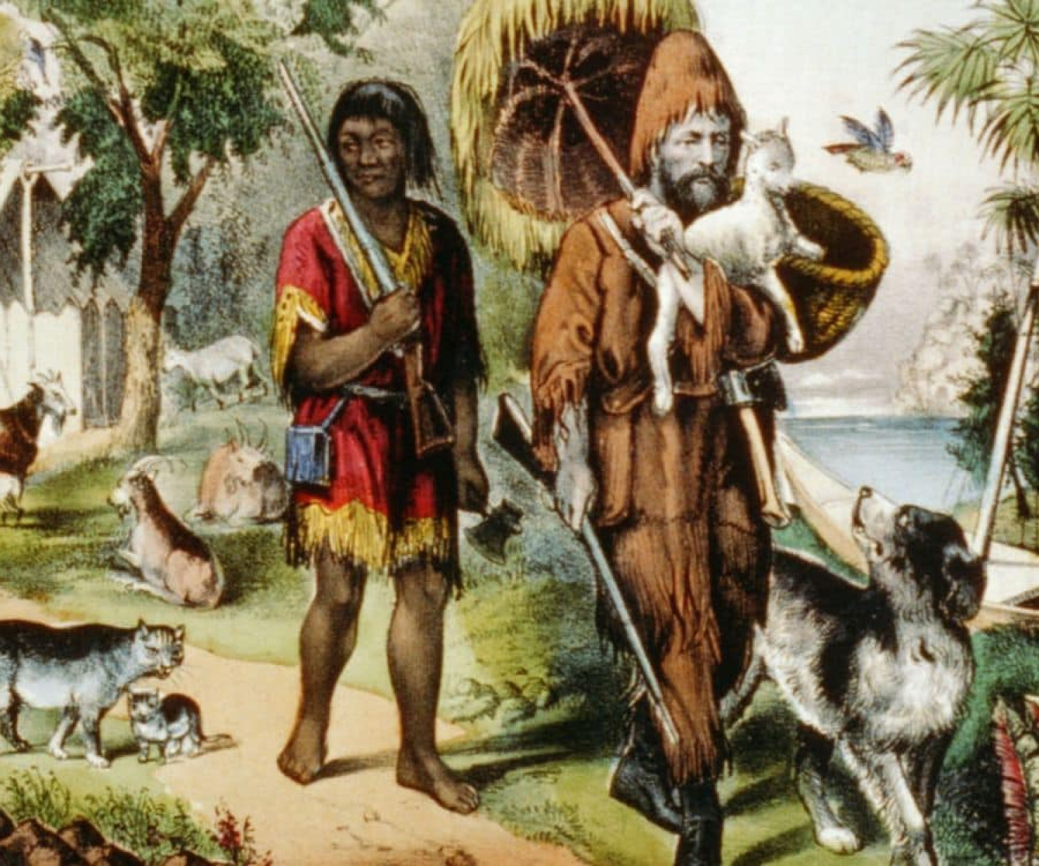 Robinson Crusoe and his man Friday