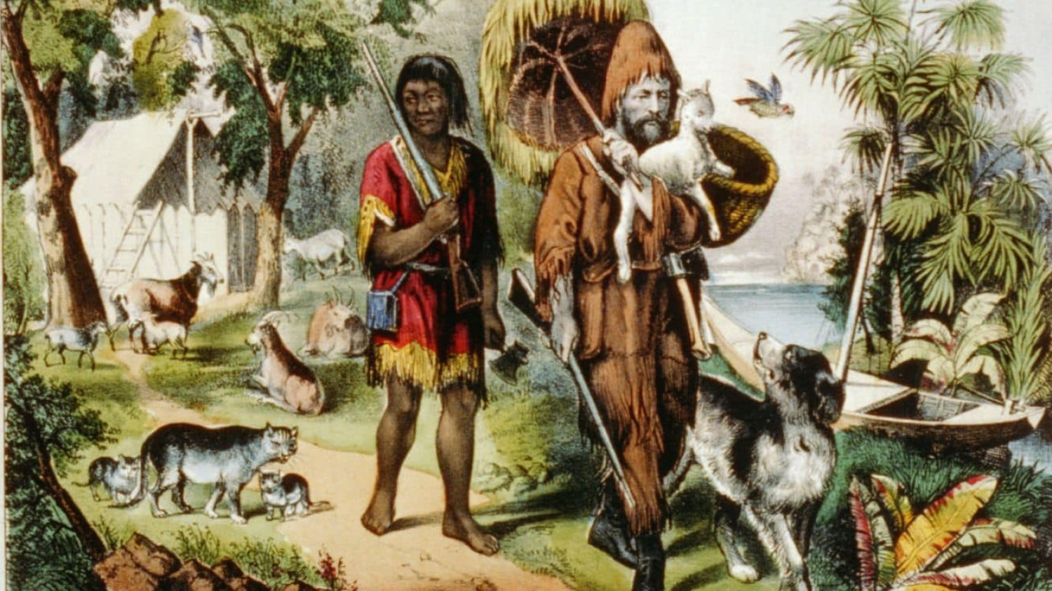 Robinson Crusoe and his man Friday